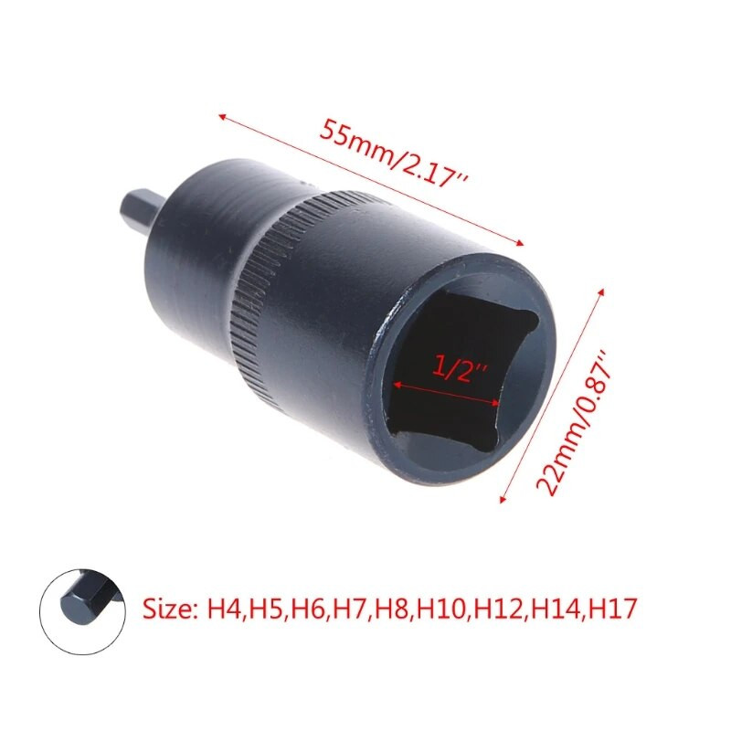 1kom šesterokutni nasadni odvijač inčni višenamjenski ručni alati svrdlo nasadni nasadni ručni alat H7 H8 H10 H12 H14 H17