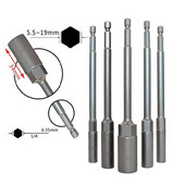 1 db hosszúságú, 150 mm-es hatlapú anyacsavarozó fúrószár adapter dugókulcs hosszabbító hüvely adapter elektromos csavarhúzó fogantyúhoz