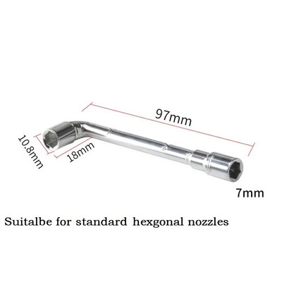 1 db 6 mm-es 7 mm-es hatlapfejű csavarkulcs L alakú csavaranya csavarkulcs hüvely karbantartó szerszám hüvely csavarkulcs Ender 3 MK8 fúvókás nyomtatószerszámhoz