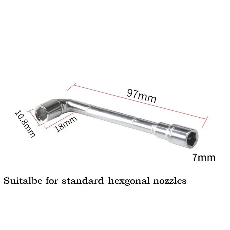 1 db 6 mm-es 7 mm-es hatlapfejű csavarkulcs L alakú csavaranya csavarkulcs hüvely karbantartó szerszám hüvely csavarkulcs Ender 3 MK8 fúvókás nyomtatószerszámhoz