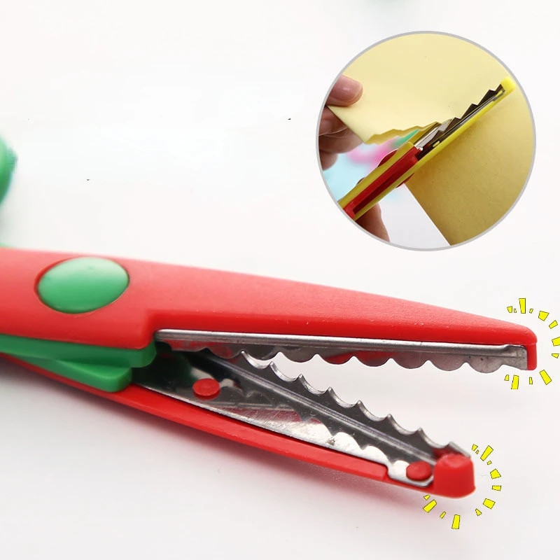 „Pasidaryk pats“ rankų darbo kirpimo popierius rausva kirpimo rankdarbis Lacines Zig Zag studento vaiko kūrybinis dienoraštis amatų albumas Scrapbook nuotraukų žirklės