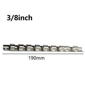 Socket Rack Holder 1/4 3/8 1/2inch With 8 Clips On Rail Organizer Storage Socket Storage Rack for Storage Loose Sockets