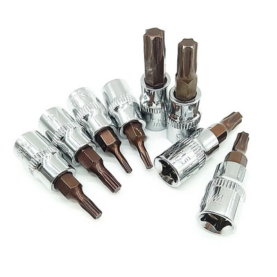 1 kom Torx odvijač Bit 1/4 inča Pogonsko utičnica Čegrtaljka Nasadni ključ Adapter Ručni alati T8 /T10 T15 T20 T25 T27 T30 /T40