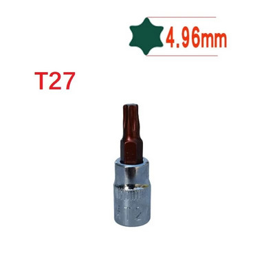1 vnt. Torx atsuktuvo antgalis 1/4 colio pavaros lizdas reketinis lizdas veržliarakčio adapteris Rankiniai įrankiai T8 /T10 T15 T20 T25 T27 T30 /T40