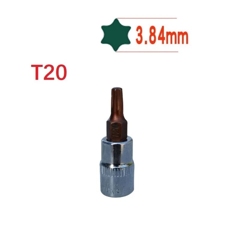 1 vnt. Torx atsuktuvo antgalis 1/4 colio pavaros lizdas reketinis lizdas veržliarakčio adapteris Rankiniai įrankiai T8 /T10 T15 T20 T25 T27 T30 /T40