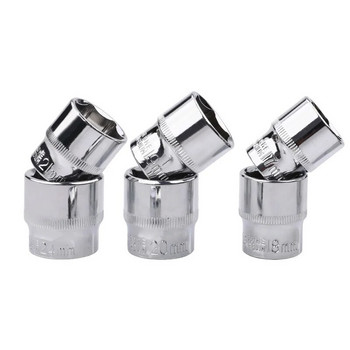 3/8 Short Mirror Polished Socket 6-24mm Εξωτερική εξάγωνη υποδοχή Εργαλείο χειρός Συντήρηση σπιτιού/εργασίας Κατάλληλο για όλους τους τύπους κλειδιών