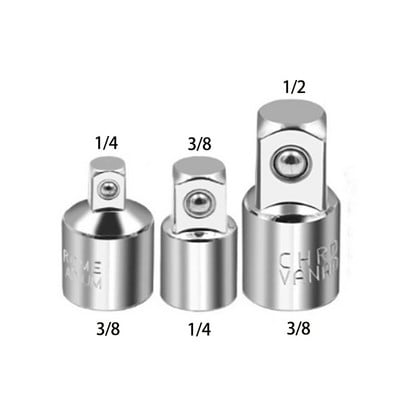 1/4" 3/8" 1/2" racsnis csavarkulcs adapter króm-vanádium acél hüvely adapter meghajtó aljzat átalakító csavarkulcs-hüvely csukló átalakító