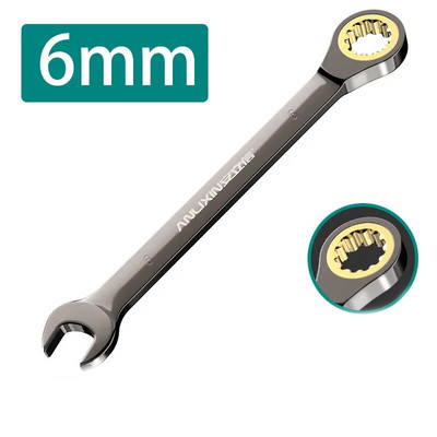 1 tk 6–9 mm mutrivõtmete komplekt painduva peaga põrkega kombivõtmed Meetrilised/SAE põrkvõtmed, autoremonditööriistad