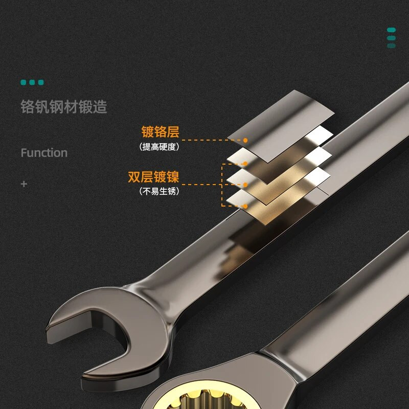 1 tk 6–9 mm mutrivõtmete komplekt painduva peaga põrkega kombivõtmed Meetrilised/SAE põrkvõtmed, autoremonditööriistad