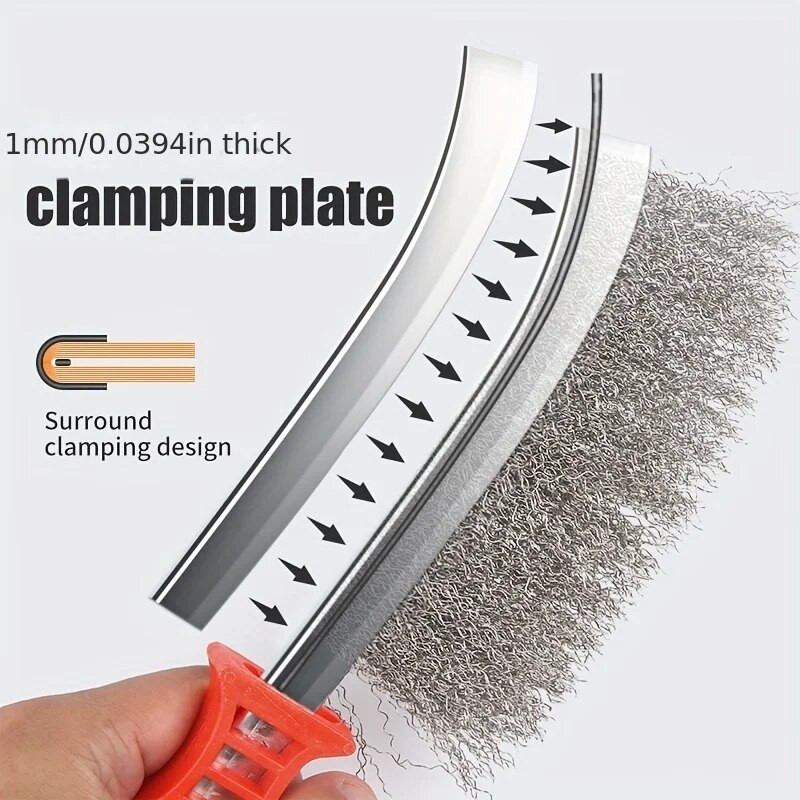 1kom Hicen kotačić od čelične žice za poliranje Četka od čelične žice/Abrazivna valjana četka za drvo Metal Uklanjanje hrđe Uklanjanje Brušenje Poliranje