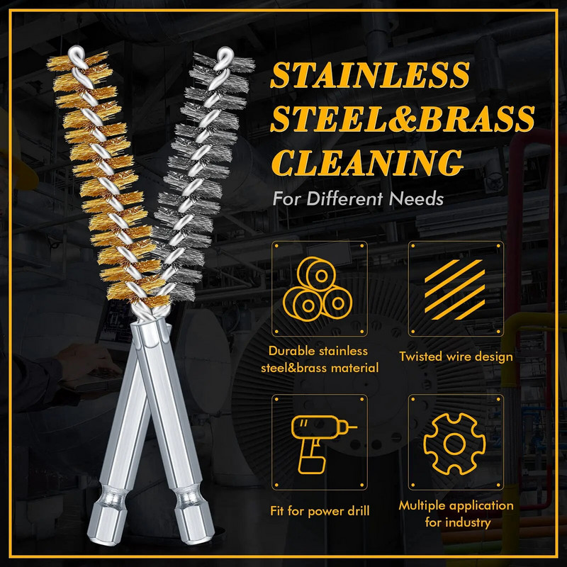 Terasest puuriga traathari Keeratud traadist roostevabast terasest puhastushari käepidemega 1/4-tollise kuuskantvarrega jõutrelli löökkeerajale