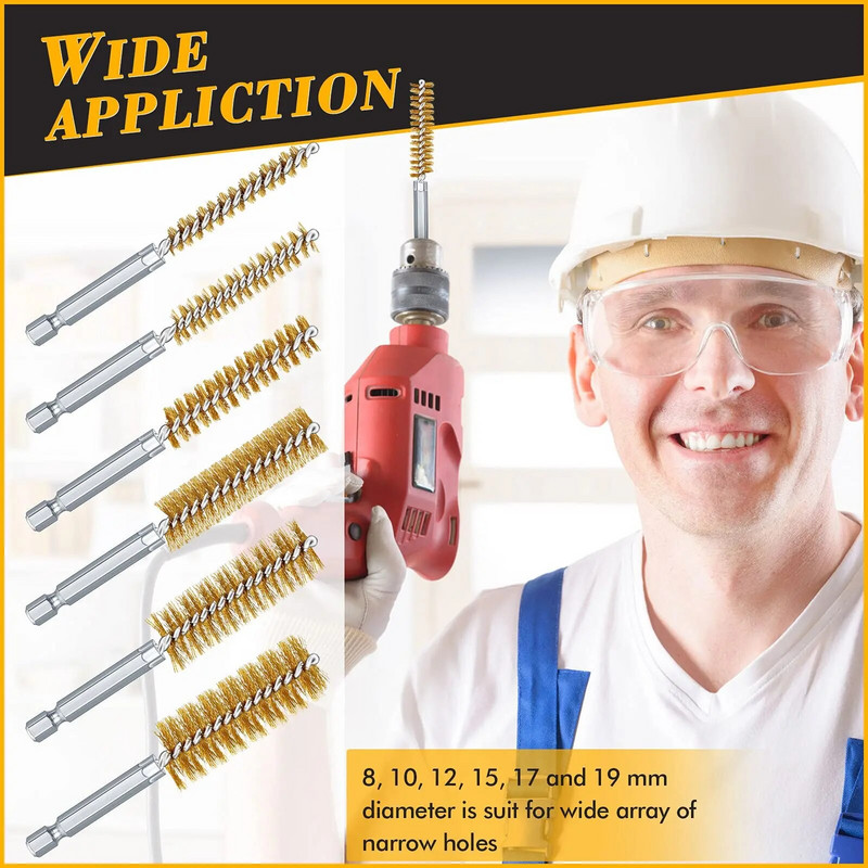 Terasest puuriga traathari Keeratud traadist roostevabast terasest puhastushari käepidemega 1/4-tollise kuuskantvarrega jõutrelli löökkeerajale