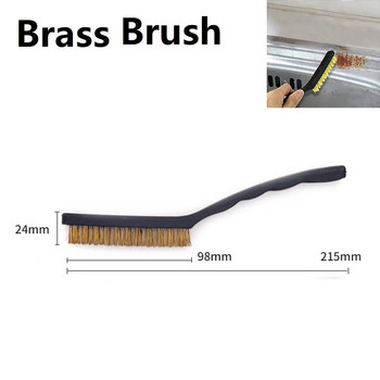 1PC Mini Wire Brush Brass Nylon & Steel Brushes Micro Steel Brass Rust Remover Paint Remove Metal Scrubbing Polishing Burring