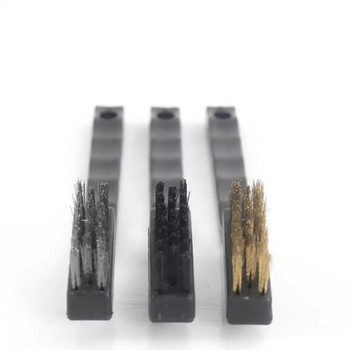 6 τμχ Mini Remove Rust Brush Brass Cleaning Polishing Metal Brushes Brass Wire Steel Wire Nylon Brush Clean Tools Home κιτ