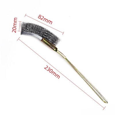 Zakrivljena/ravna čelična meka četka za bonsai Alat za čišćenje vrta Ručni alati Sigurne i ekološki prihvatljive četke za uklanjanje hrđe