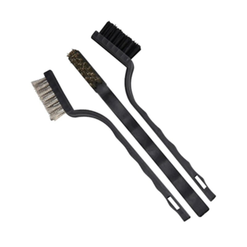 SUNSHINE SS-046 3 in1 IC perie de curățare pentru repararea telefonului pentru repararea telefonului, placa de bază, perie antistatică din oțel, perie fină, moale, instrument de curățare