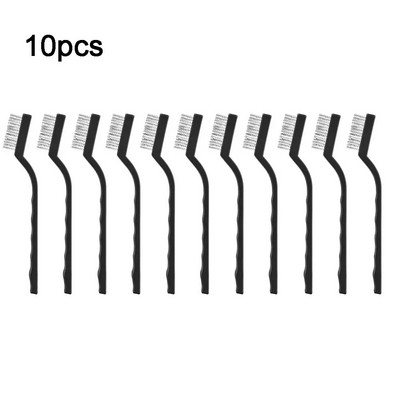 10kom Set žičane četke Četke za čišćenje bakrene četke od nehrđajućeg čelika Sredstvo za uklanjanje metala od hrđe za poliranje industrijskih uređaja