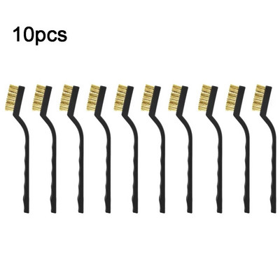 10kom Set žičane četke Četke za čišćenje bakrene četke od nehrđajućeg čelika Sredstvo za uklanjanje metala od hrđe za poliranje industrijskih uređaja
