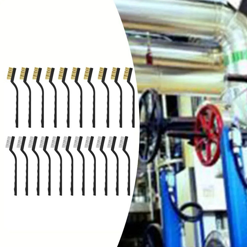 10kom Set žičane četke Četke za čišćenje bakrene četke od nehrđajućeg čelika Sredstvo za uklanjanje metala od hrđe za poliranje industrijskih uređaja