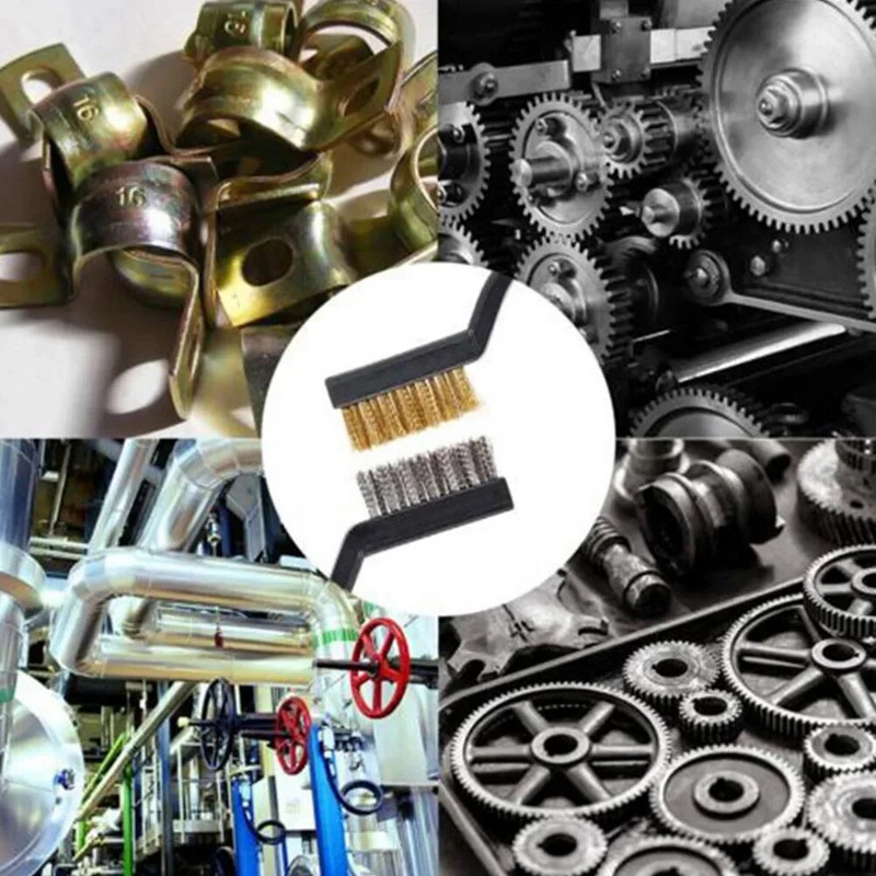 10kom Set žičane četke Četke za čišćenje bakrene četke od nehrđajućeg čelika Sredstvo za uklanjanje metala od hrđe za poliranje industrijskih uređaja