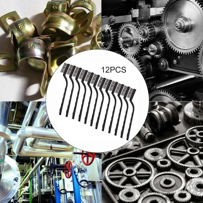 12PCS/6PCS Set Mini metalne žičane četke za čišćenje DIY boje Uklanjanje hrđe Čišćenje Poliranje detalja Alati za metalne četke