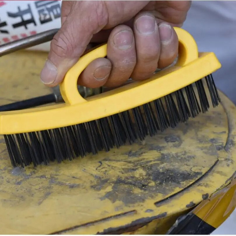 Žičana četka tipa G Čelik Metal Višenamjenska četka za čišćenje Poliranje Uklanjanje hrđe Plastika Udoban rukohvat za dekontaminaciju