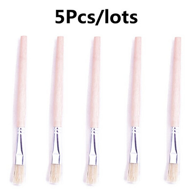5Pcs/lots Mekana četka Tvrda dlaka s drvenom drškom Popravak Čisti alati Mobilni telefon Računalna tipkovnica PCB BGA Četka za fluks za lemljenje
