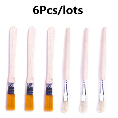 5Pcs/lots Mekana četka Tvrda dlaka s drvenom drškom Popravak Čisti alati Mobilni telefon Računalna tipkovnica PCB BGA Četka za fluks za lemljenje