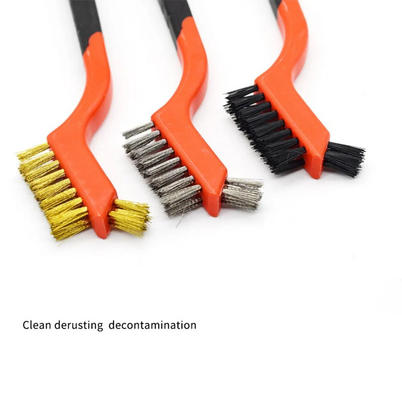 Mini žičana četka Čelik Mjed Najlon Čišćenje Poliranje detalja Metalna četka od hrđe 7 inča Četka za čišćenje Ručni alati Čisti plinski štednjak