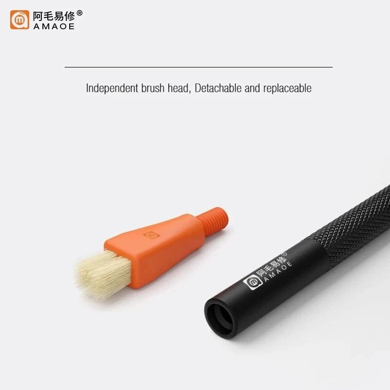 AMAOE M91 Četka s dvostrukom glavom Zamjenjiva antistatička četka za prašinu Za mobilne telefone Tablet PCB BGA popravak Lemljenje