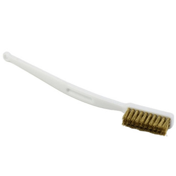 1 τεμ. ορειχάλκινο σύρμα καθαρή οδοντόβουρτσα Λευκή πλαστική λαβή Χάλκινο σύρμα νάιλον Βιομηχανική σκάλισμα μετάλλων χειρός αφαίρεση σκουριάς