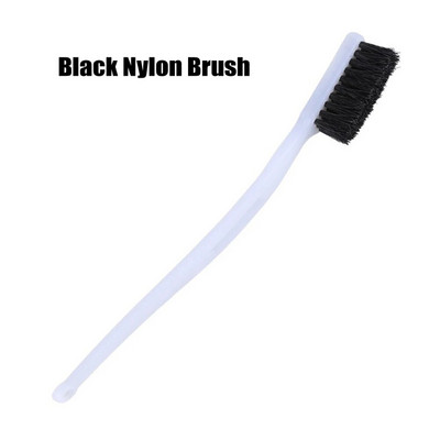 1 vnt. žalvario vielos švarus dantų šepetėlis, baltas plastikinis rankenėlė varinė viela nailonas pramoninis metalo raižymas, rankų rūdžių šalinimo įrankiai