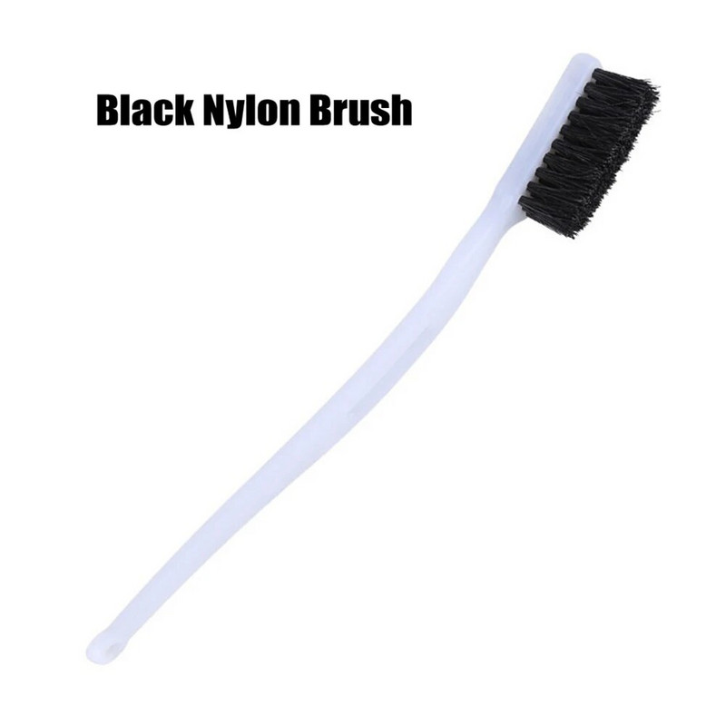 1 vnt. žalvario vielos švarus dantų šepetėlis, baltas plastikinis rankenėlė varinė viela nailonas pramoninis metalo raižymas, rankų rūdžių šalinimo įrankiai