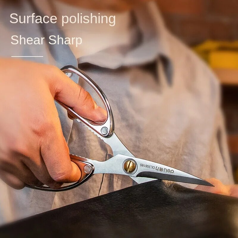 Deli Višenamjenske škare Industrijske nehrđajućeg čelika Profesionalne kuhinjske škare Šivaće krojačke škare Alat za rezanje krpe za hranu
