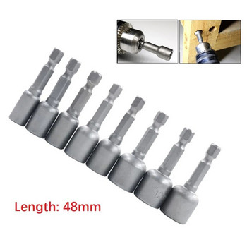 1 τμχ Impact Hex Socket Magnetic Dat Screwdriver 1/4” Hex Shank Electric Drill Bits for Power Drills Impact Drivers Socket 6-13mm