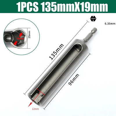 8-19 mm-es nyitott hatlapú hüvelyes anyacsavarozó ütős elektromos csavarhúzó-aljzat elektromos csavarkulcs 85/120/135 mm-es fúrószár adapter