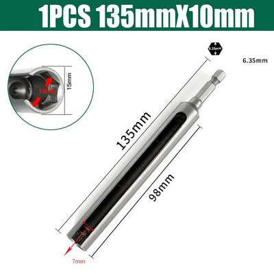 8-19 mm-es nyitott hatlapú hüvelyes anyacsavarozó ütős elektromos csavarhúzó-aljzat elektromos csavarkulcs 85/120/135 mm-es fúrószár adapter