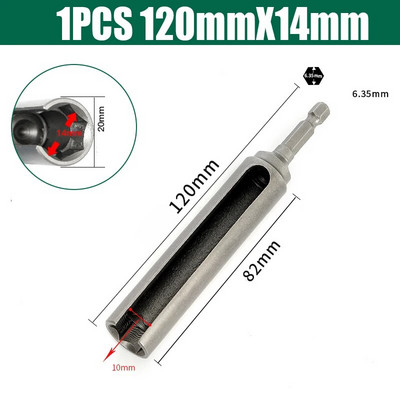 8-19 mm-es nyitott hatlapú hüvelyes anyacsavarozó ütős elektromos csavarhúzó-aljzat elektromos csavarkulcs 85/120/135 mm-es fúrószár adapter
