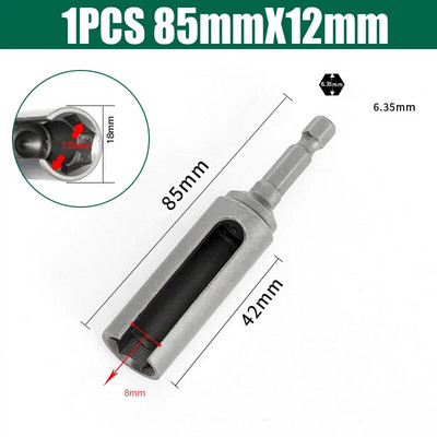 8-19 mm-es nyitott hatlapú hüvelyes anyacsavarozó ütős elektromos csavarhúzó-aljzat elektromos csavarkulcs 85/120/135 mm-es fúrószár adapter