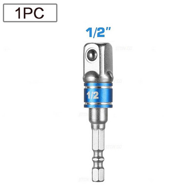 STONEGO 1 buc/3 buc Adaptor/extensie pentru priza de impact, transformă mașina de găurit într-o piuliță de viteză mare 1/4", 3/8", 1/2"