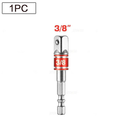STONEGO 1 buc/3 buc Adaptor/extensie pentru priza de impact, transformă mașina de găurit într-o piuliță de viteză mare 1/4", 3/8", 1/2"