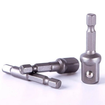 1/4 Hex Shank Socket Key Extension Rod 1/2 3/8 1/4 Square Adapter for Impact Head Head Mechanical Workshop