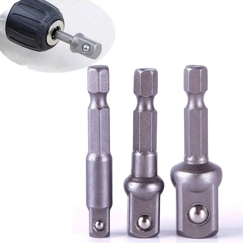1/4 hatlapú szárú foglalat kulcskészlet hosszabbító rúd 1/2 3/8 1/4 négyzet alakú adapter elektromos kéziszerszám ütőfejhez, mechanikus műhelyszerszámokhoz