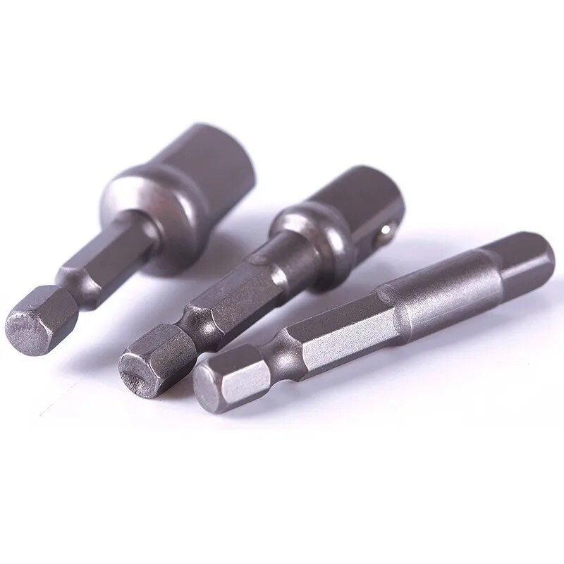 1/4 hatlapú szárú foglalat kulcskészlet hosszabbító rúd 1/2 3/8 1/4 négyzet alakú adapter elektromos kéziszerszám ütőfejhez, mechanikus műhelyszerszámokhoz