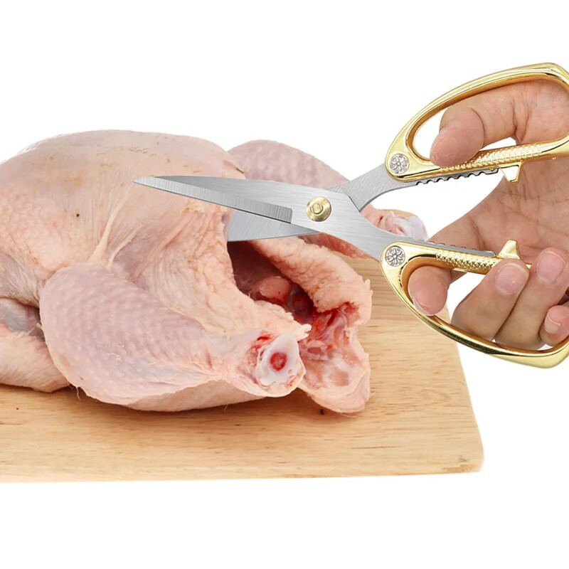 Kuhinjske škare od nehrđajućeg čelika Škare za kosti za kućanstvo Pileća krilca Sjeckalica za ribu Otvarač za boce Alati za kopče od oraha