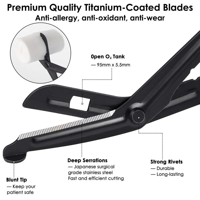 Medicininės gelbėjimo žirklės plastikinė rankena nerūdijančio plieno žaizdų marlė Pirmosios pagalbos žirklės praktiškos lauko slaugytojos žirklės