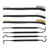 Mini set četkica od 3 komada Čelik, mesing, najlon, čišćenje, poliranje detalja Metalna četka za hrđu