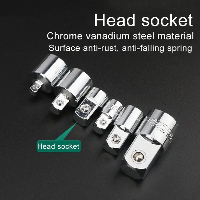 Ključ s čegrtaljkom Nasadni pretvarač 1/4 3/8 1/2 pogonski adapter Reduktor CR-V čelični nasadni nasadni čegrtaljka Adapterska glava za popravak automobila