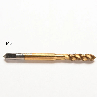 1 vnt. titanu dengtas metrinis HSS spiralinis srieginis sraigtinis čiaupas M3 M4 M5 M6 M8 spiraliniai smailūs srieginiai srieginiai srieginiai čiaupai
