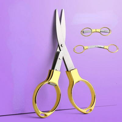 Vienspalvės sulankstomos žirklės Nešiojamos nerūdijančio plieno įtempimo žirklės daugiafunkcinės rankų darbo amatų DIY įrankis Biuro reikmenys